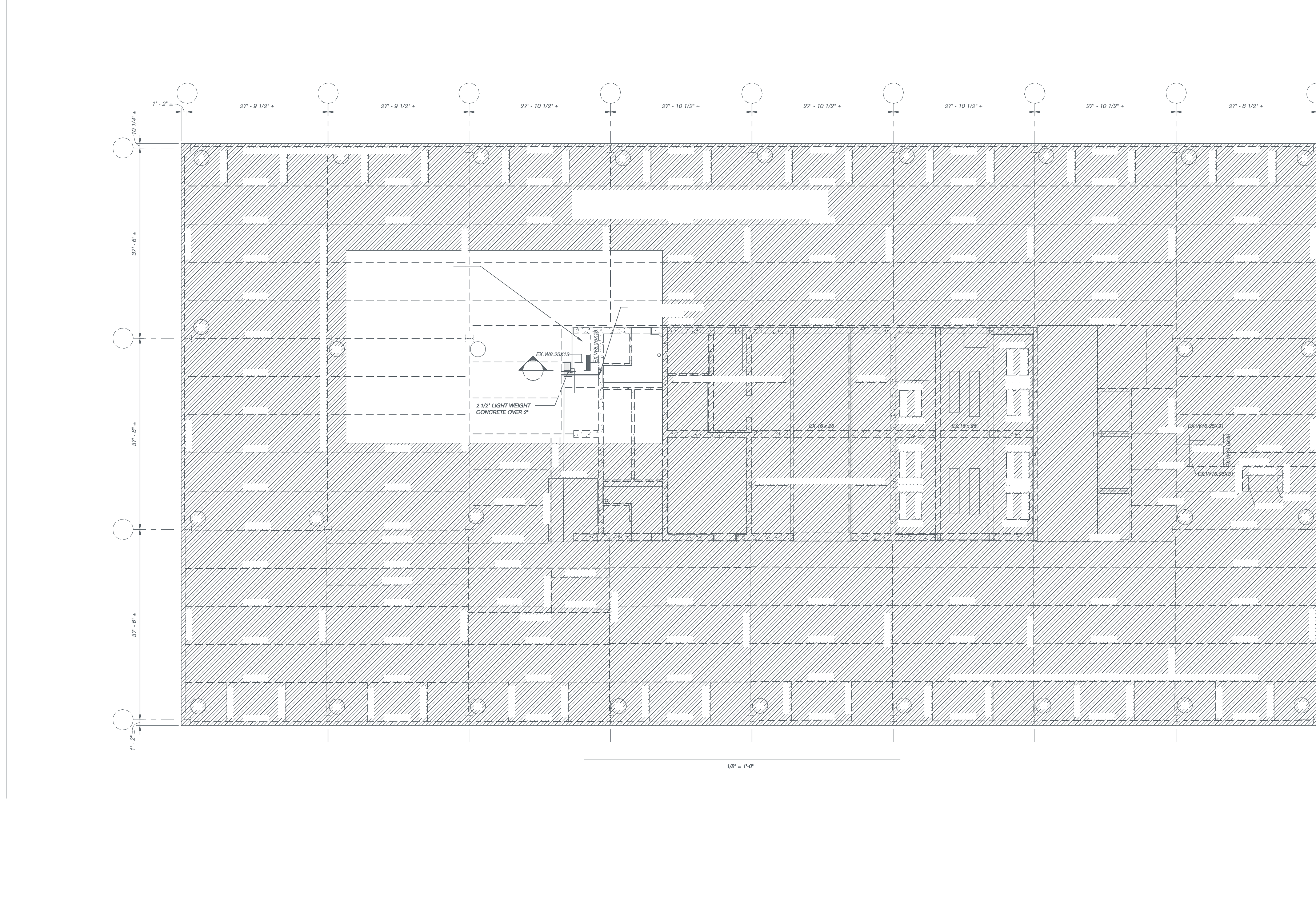 Floor 35 structural framing plan layer