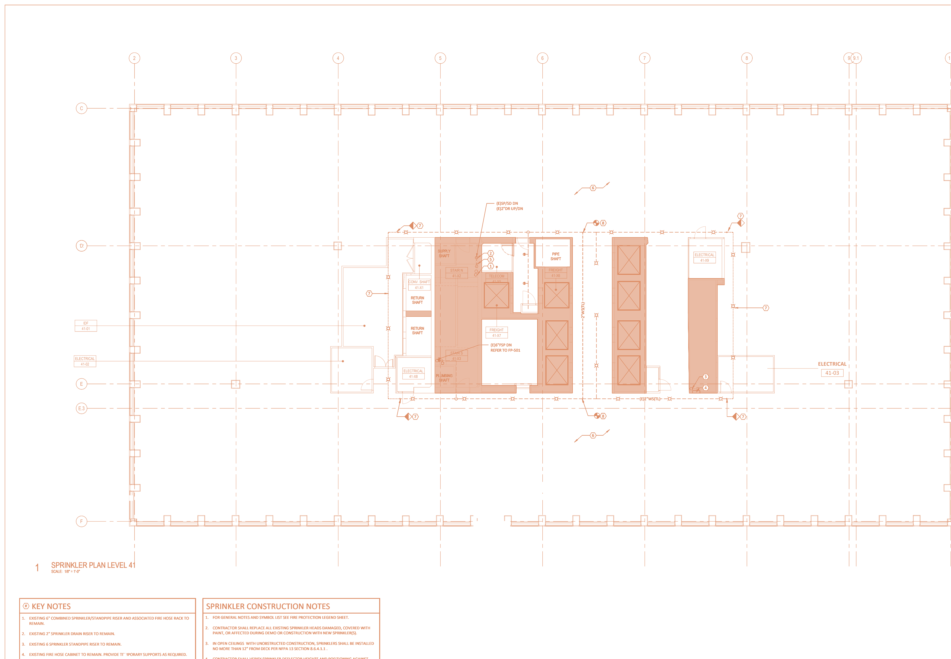 Floor 41 fire protection plan layer